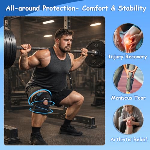 King Mills Extra Large Plus Size Knee Brace 4XL for Men & Women, Gray / XXXL Support