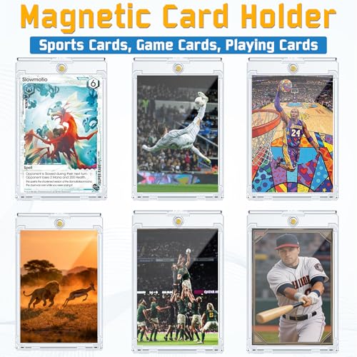 Magnetic Card Holder 10ct - UV Protection Hard Plastic Case for Trading Cards