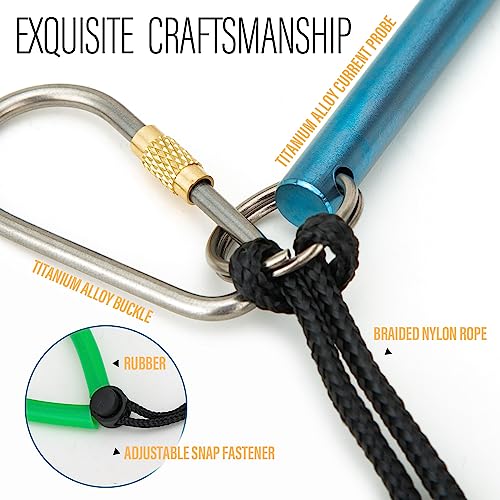 TiTo Titanium Diving Pointer Stick 14in/35cm with Measurement & Lanyard - Titanium Color