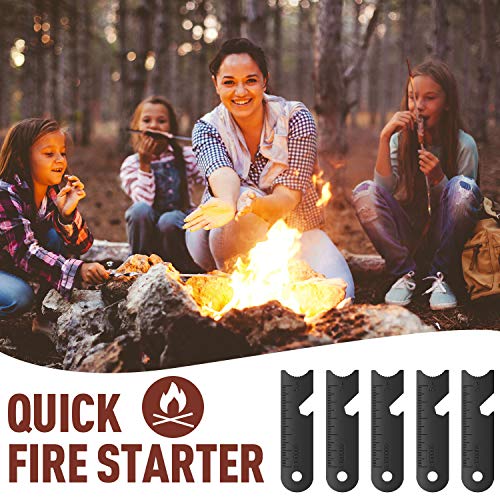 10 All-Weather Fire Starter Scrapers with Key Rings
