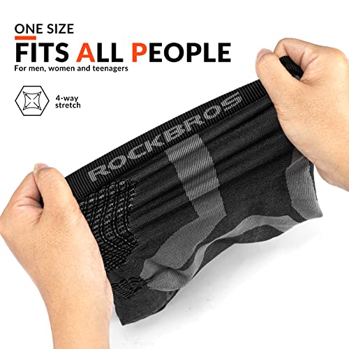 Neck Gaiter for Men & Women - Breathable Half Face Mask - Black