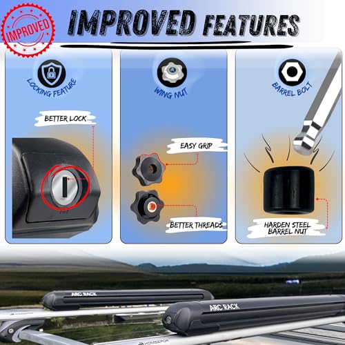 36" Low Profile Ski Rack - Black | Holds 6 Skis or 4 Snowboards