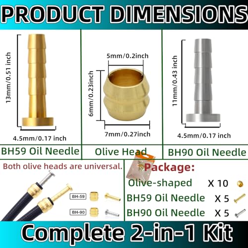 10-Pack Hydraulic Disc Brake Olive and Barb Kit for BH90 and BH95 Hoses