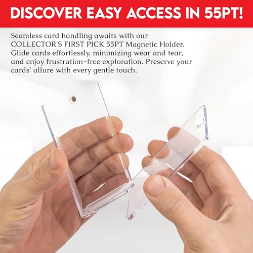 55PT Magnetic Trading Card Holder - UV Protection Hard Plastic Case