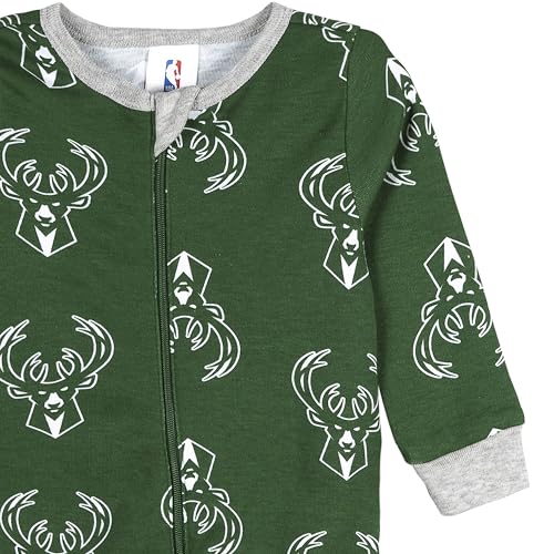 Baby NBA Sleep 'N Play Footie Pajamas - Milwaukee Bucks, 0-3 Months