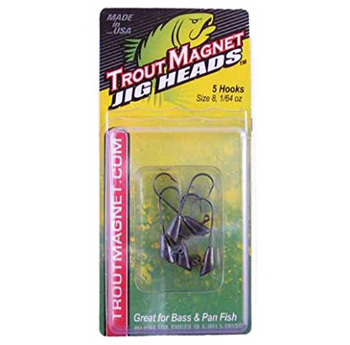 1/64oz Shad Dart Jig Heads for Trout Fishing - Black/Silver