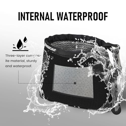 Waterproof Golf Club Cleaner Bag with Clip - Black