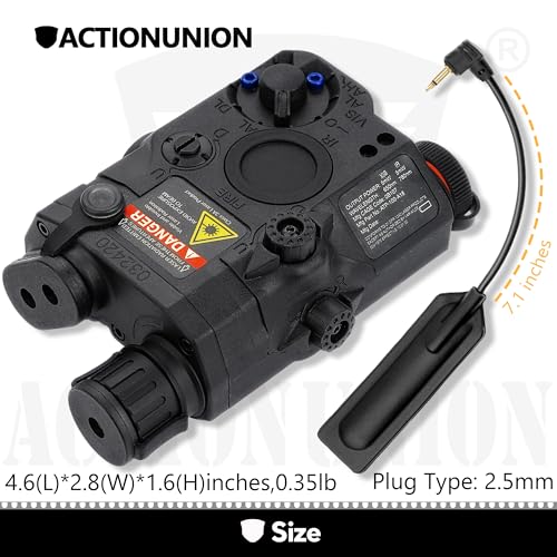 Airsoft PEQ-15 Laser and Light Combo - Black with Pressure Switch