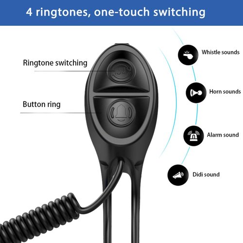 LESOVI Electronic Bike Horn 120db Cycling Electric Bicycle Horn 4 Sound Modes with Rechargeable Battery Waterproof Bicycle Bell for Kids Boys Adults Mountain Bike/Adjustable (E-BIKEBELL-Black)