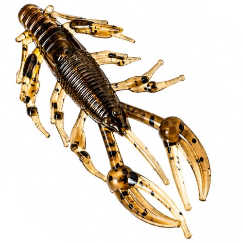20-Pack 1.5-Inch Micro Craw Soft Plastic Fishing Lures - Scented Brown Crawdad