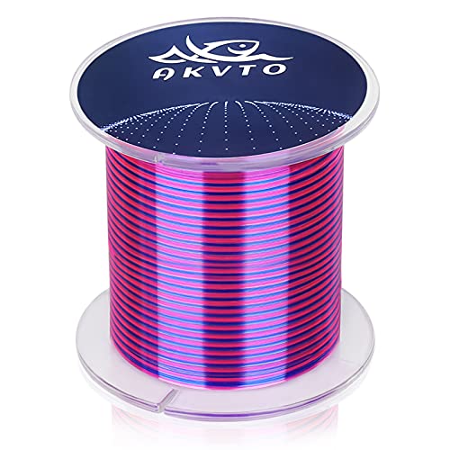 AKvto 0.28mm 12lb Red-Blue Two-Tone Monofilament Fishing Line 500yds
