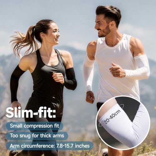 Cooling Arm Sleeves for Men & Women - UV Protection,Quick-Drying