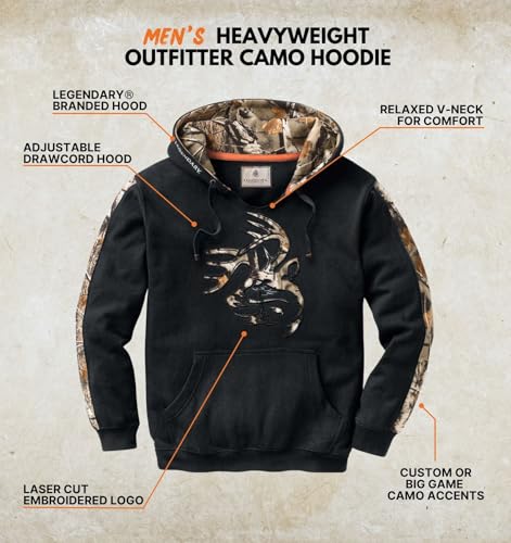 Legendary Whitetails Men's Camo Pullover Hoodie XL Onyx - Hunting Sweatshirt