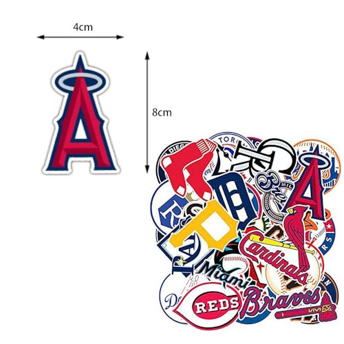 MLB Team Logo Stickers Collection - 30 Waterproof Vinyl Stickers