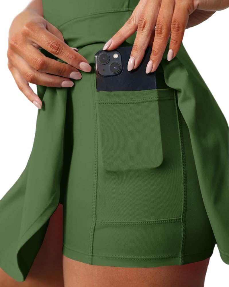 Skiennix Women's 2-in-1 Athletic Tennis Golf Dress - Built-in Shorts for Ultimate Comfort