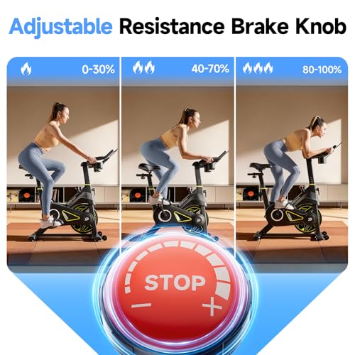 Adjustable Exercise Bike with Magnetic Resistance - Black