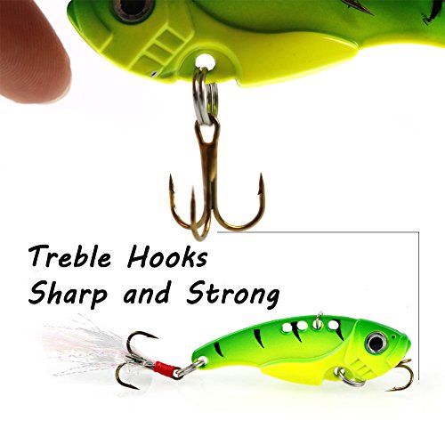 Spinner Spoon Fishing Lures - 4 Pack with Vivid Colors