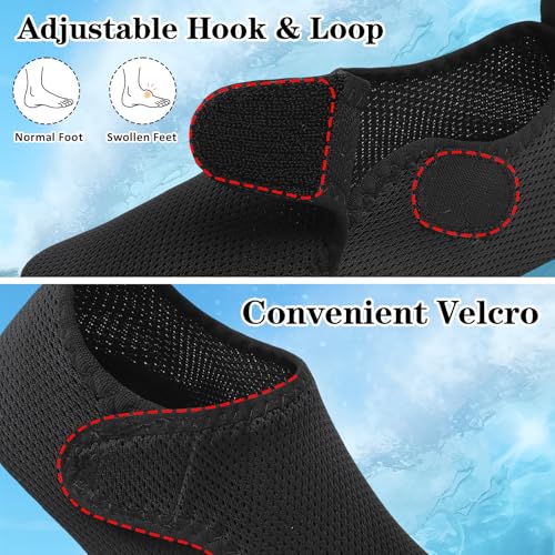 Quick-Dry Water Shoes for Women & Men - 9.5-10 Women/7.5-8 Men - Black