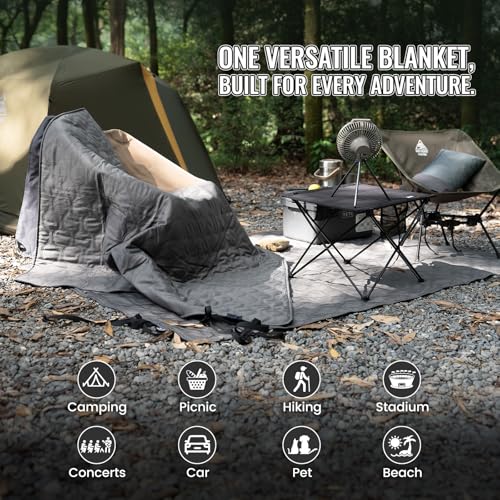 ONETIGRIS Waterproof Outdoor Blanket - Portable Camping & Picnic Mat with Carry Bag