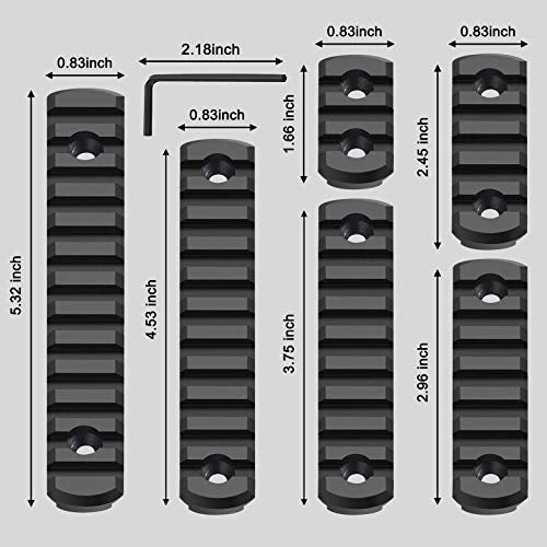 Aluminum Picatinny Accessory Rail Set with T-Nuts & Screws