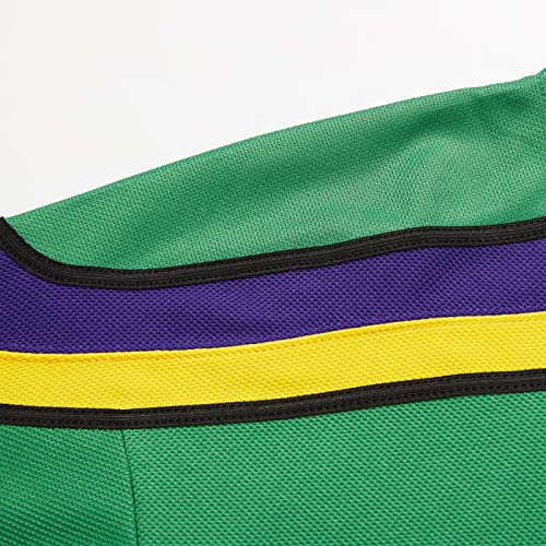 TRIVINKIN Mighty Ducks Hockey Jersey Adult Small #96 Green Movie Ice Hockey Uniform