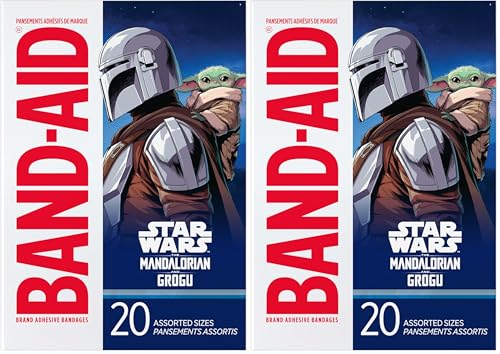 Star Wars The Mandalorian Adhesive Bandages - 20 Count Pack of 2