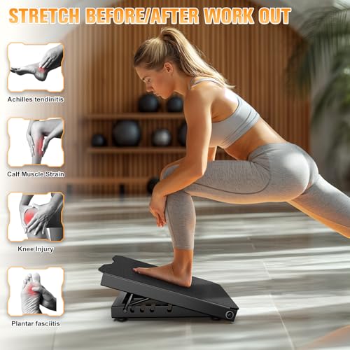 Calf Stretcher Slant Board - Heavy Duty Adjustable - Black