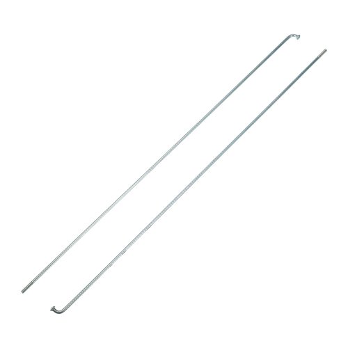 X AUTOHAUX 36 Pcs 14G J Bend 260mm x 2mm Bike Bicycle Spokes with Nipples Steel Silver Tone