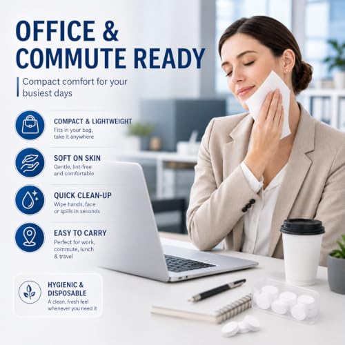 120PCS Compressed Towel Tablets - Disposable Travel Face Towels