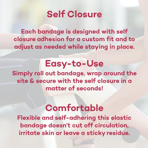 6" Elastic Bandage Wrap with Self-Closure - Pack of 2