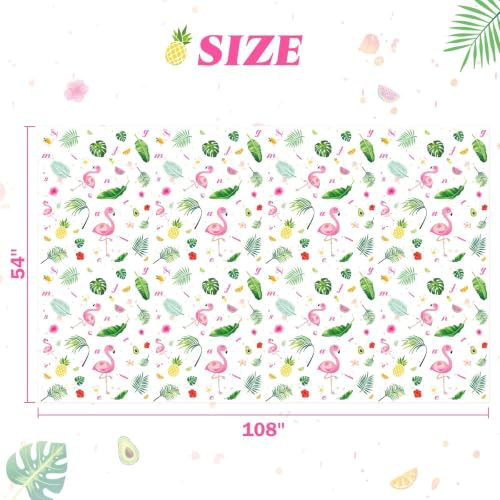 Flamingo Tablecloths - 2 Pack 108"x54" Tropical Luau Covers