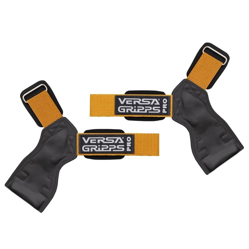 Versa Gripps Pro, Made in USA, Wrist Straps for Weightlifting Alternative, Best Training Accessory, SM, Gold