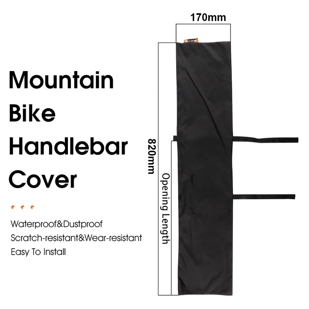 Bike Handlebar Protector Cover,Universal E-Bike Dustproof Waterproof Durable Transport Protection Case Fits Bicycle Straight Handle Bar 32*6.7in