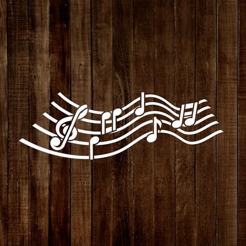 MAGJUCHE Jumping Music Notes Stencil 12 Inches, Reusable Musical Stencil for Painting DIY Crafts Decor