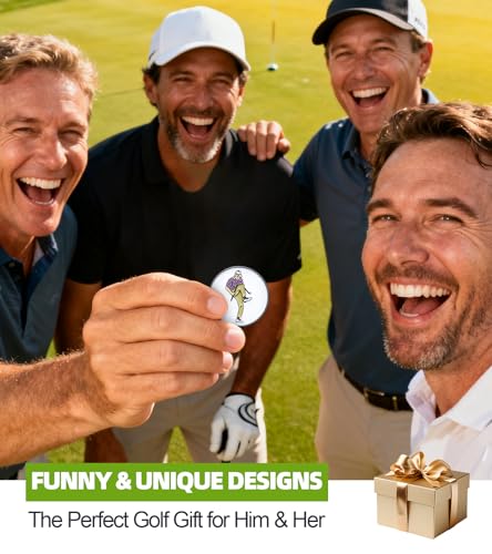 Golf Ball Marker with Magnetic Hat Clip - Tiger Design