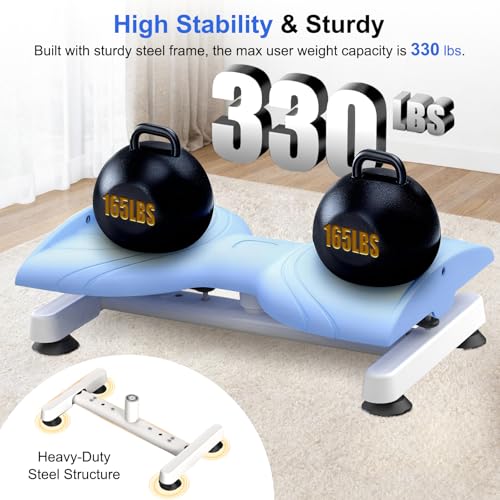 Waist Twist Machine for Weight Loss - Blue | Ab Twist Board with Pilates Bar & Resistance Bands