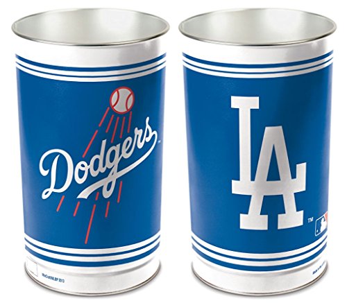 Los Angeles Dodgers 15 Inch Metal Waste Basket - Team Spirit