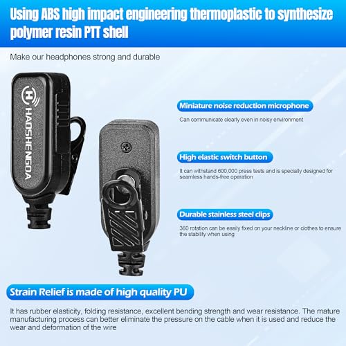 G-Type Earpiece Surveillance Kit with PTT Mic for Two-Way Radios