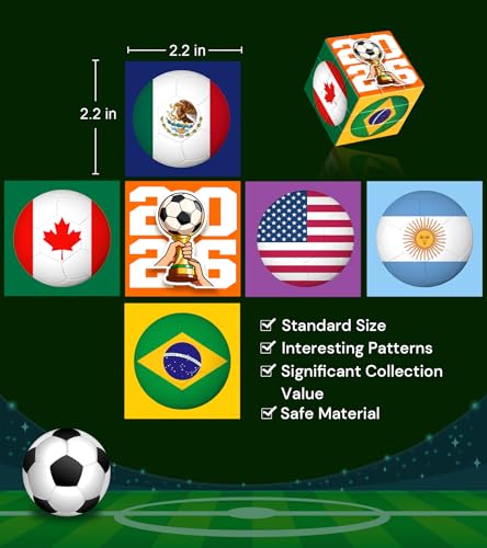 Soccer Cube Puzzle 3x3 - Football Themed Brain Teaser Toy