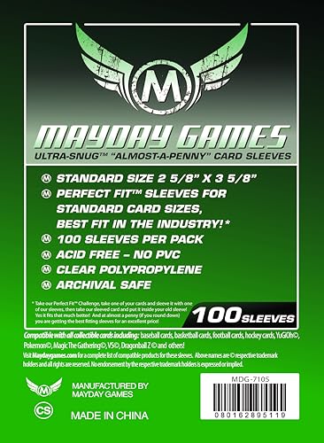 Ultra Snug Card Sleeves - 100 Pack Clear Polypropylene Protective Covers