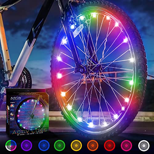 LED Bike Wheel Lights - Multicolor, 500 Lumens for Safety & Style