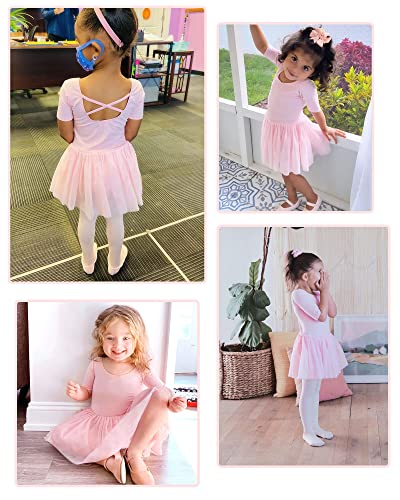 Ballet Leotard for Girls 4-5T - Criss-Cross Bow Back Pink