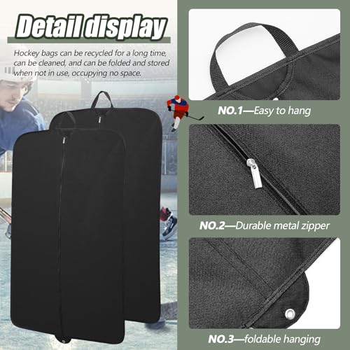 Windyun 2 Pack Hockey Jersey Garment Bags 36x24 Inches – Classic Version