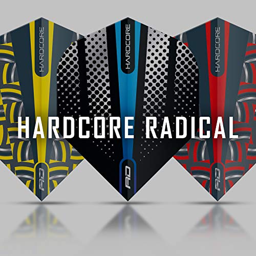 Dart Flight Selection Pack - Hardcore Radical Flash Design, 12 Flights