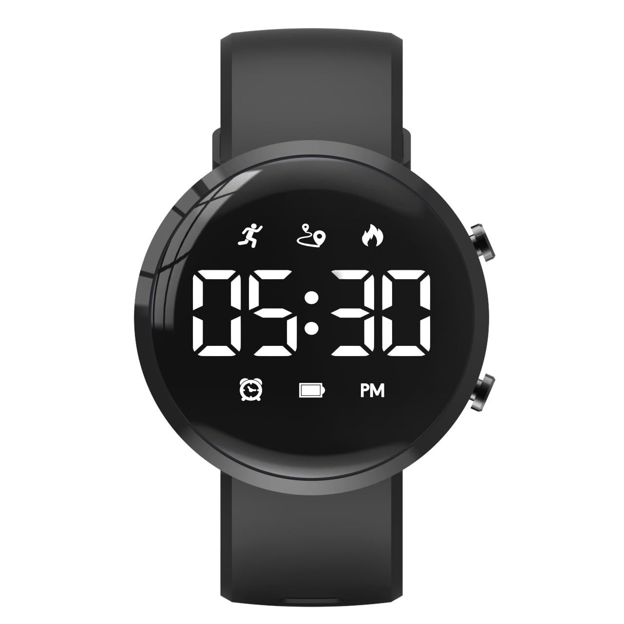 Focwony Kids Fitness Tracker Watch, Digital Steps Counter, Boys Girls Waterproof Wristwatch with Step Counting/Distance/Calories/Stopwatch/Alarm Clock, Great Xmas Gift for Children (Black)