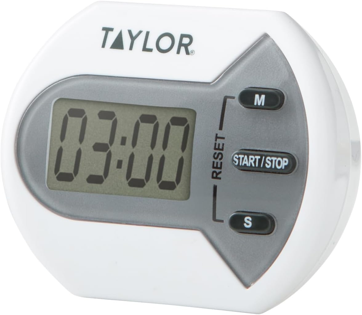 Taylor Digital Timer - Versatile Countdown & Count-Up Timer for School, Projects, and Kitchen Tasks