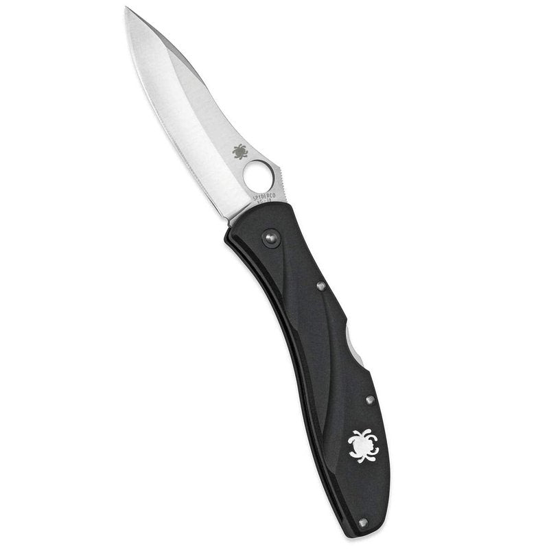Spyderco Centofante 3 Folding Pocket Knife with 3" VG-10 Steel Blade and FRN Handle - EDC Knife for Men and Women, Perfect for Hunting, Tactical, Camping, Survival, Hiking - PlainEdge - C66PBK3