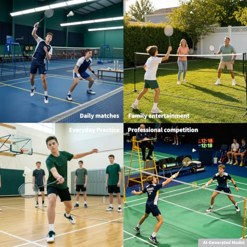 BRIMOSU Goose Feather Badminton Shuttlecocks 12 Pack, Composite Cork – 76 Speed, Indoor/Outdoor Training