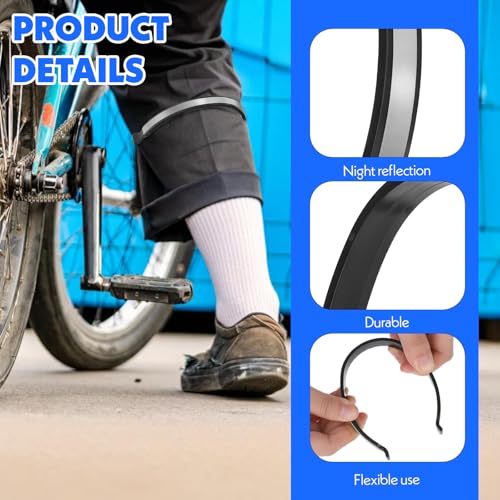 4 Pack High Reflective Cycling Trousers Clips - Safety Ankle Bands