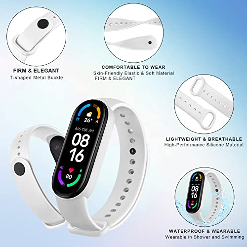 Silicone Replacement Bands for Amazfit & Xiaomi Mi Band - Black/White/Grey